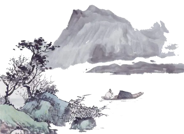 【PNG素材网-png.mixinnet.cn】古代水墨山水人物