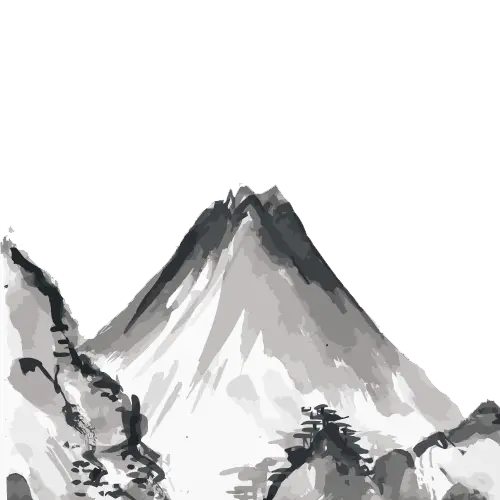 【PNG素材网-png.mixinnet.cn】水墨风格山体免扣素材
