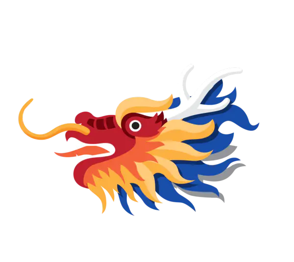 【PNG素材网-png.mixinnet.cn】二月二龙抬头卡通装饰中国龙海报