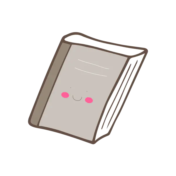 【PNG素材网-png.mixinnet.cn】灰色的卡通书本