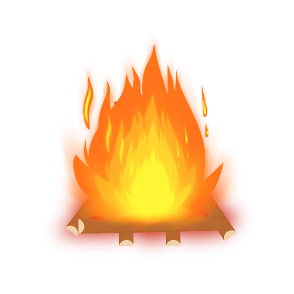 【PNG素材网-png.mixinnet.cn】手绘红色火苗[2000x2000]