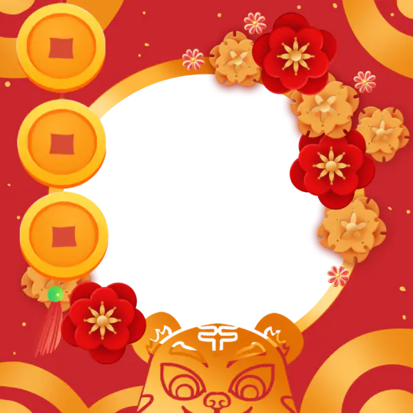 【PNG素材网-png.mixinnet.cn】虎年边框PNG图片素材[2000x2000]