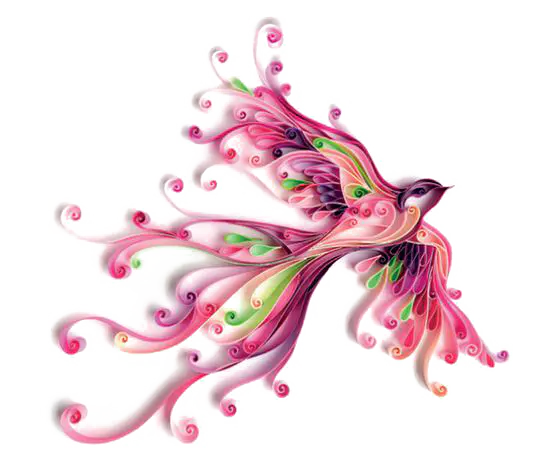 【PNG素材网-png.mixinnet.cn】带火的抽象火凤凰（546x463）