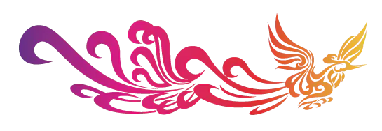 【PNG素材网-png.mixinnet.cn】带火的抽象火凤凰（545x188）