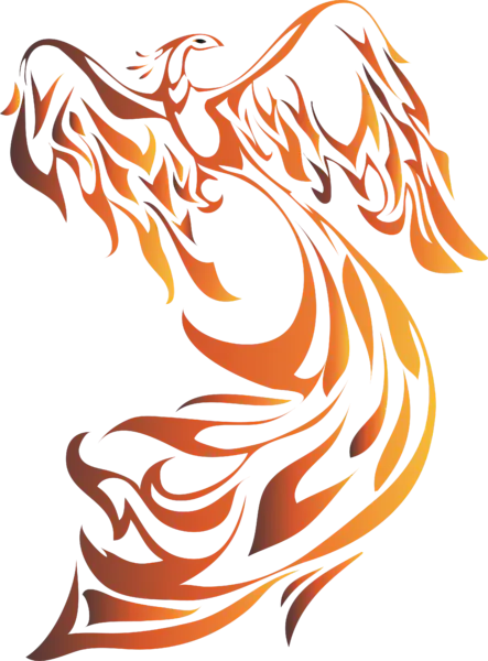 【PNG素材网-png.mixinnet.cn】带火的抽象火凤凰（3103x4206）