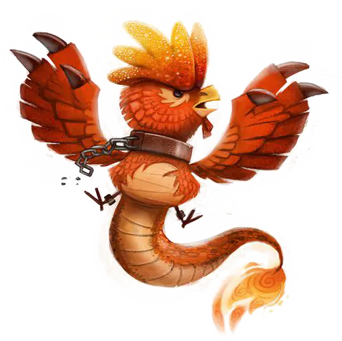 【PNG素材网-png.mixinnet.cn】带火的抽象火凤凰（488x487）