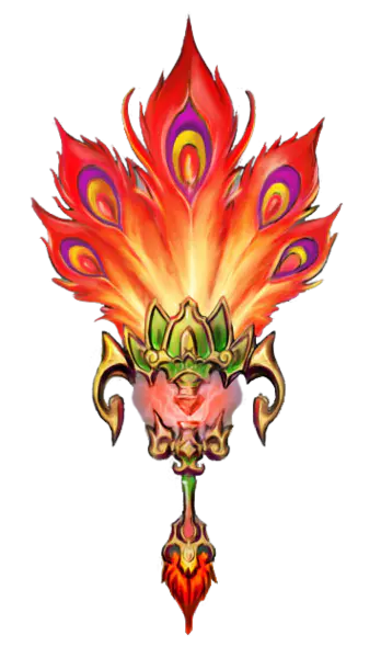 【PNG素材网-png.mixinnet.cn】带火的抽象火凤凰（366x631）