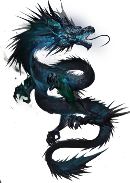 【PNG素材网-png.mixinnet.cn】600x845水墨龙龙纹PNG素材