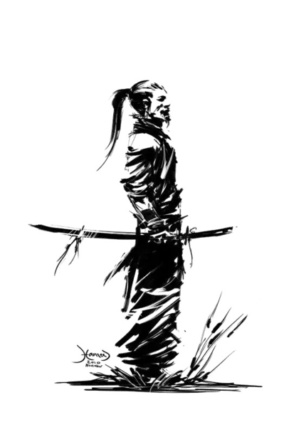 【PNG素材网-png.mixinnet.cn】水墨武侠动作PNG素材(524x787)