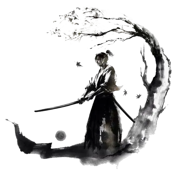 【PNG素材网-png.mixinnet.cn】水墨武侠动作PNG素材(564x564)