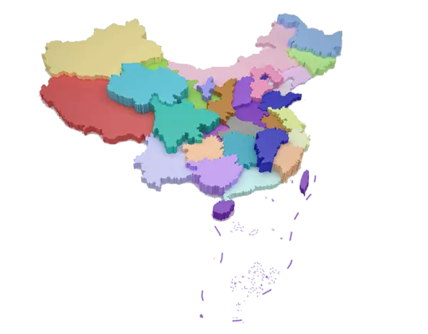 【PNG素材网-png.mixinnet.cn】创新彩色中国各省地图