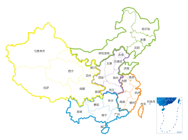 【觅图网-pic.51mitu.com】中国地图地域图
