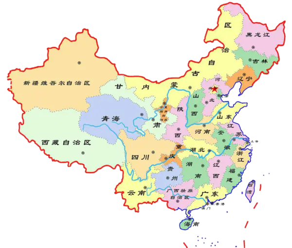 【PNG素材网-png.mixinnet.cn】中国各个省份划分地区