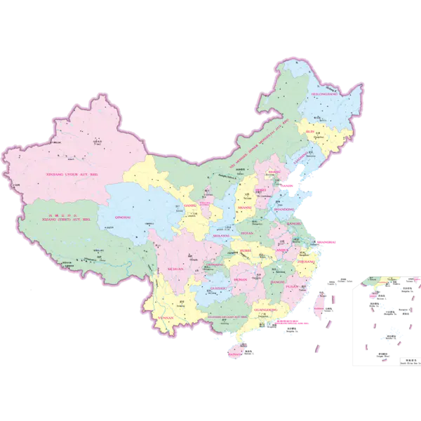 【PNG素材网-png.mixinnet.cn】China地图矢量素材