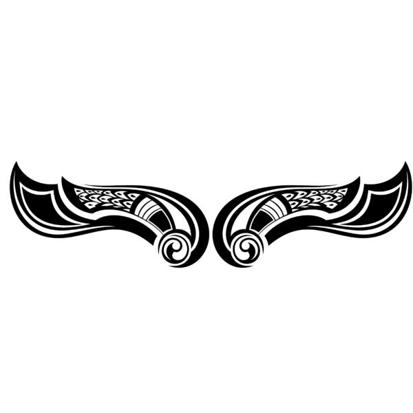 【PNG素材网-png.mixinnet.cn】黑色部落图腾翅膀PNG
