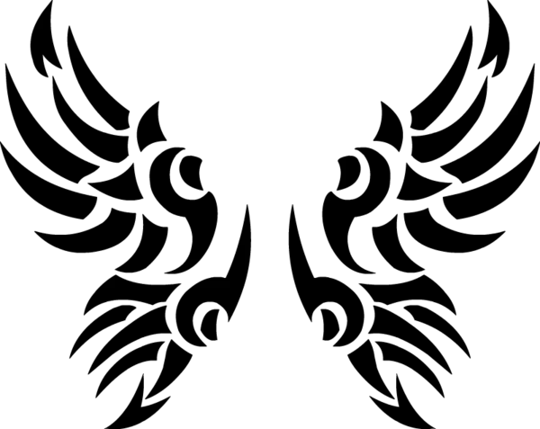 【PNG素材网-png.mixinnet.cn】翅膀纹身图案