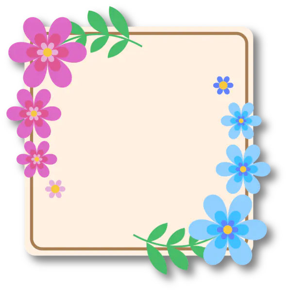 【PNG素材网-png.mixinnet.cn】黄色春季花朵框架