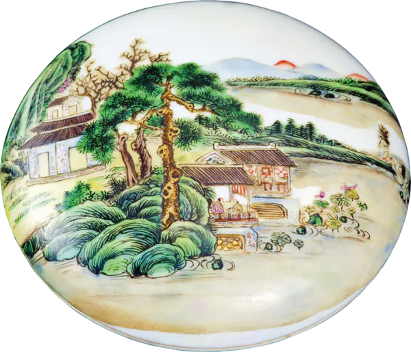 【PNG素材网-png.mixinnet.cn】青花瓷碗底
