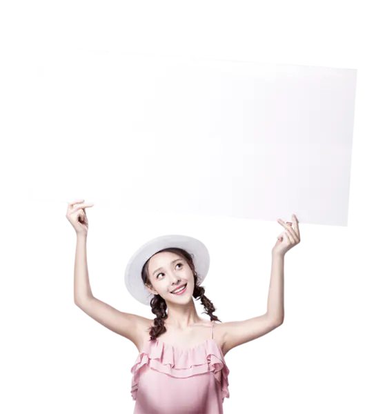 【PNG素材网-png.mixinnet.cn】美女举牌_PNG
