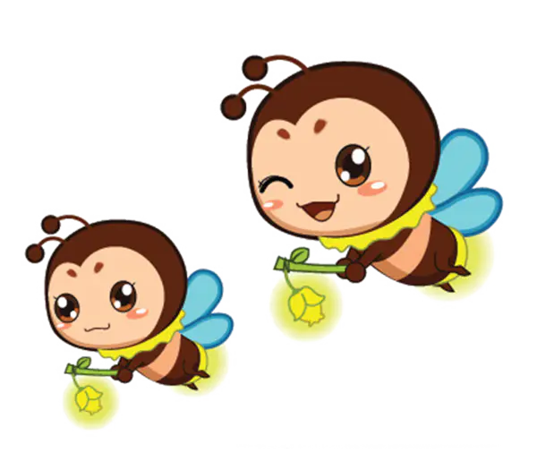 【PNG素材网-png.mixinnet.cn】两只萤火虫图片