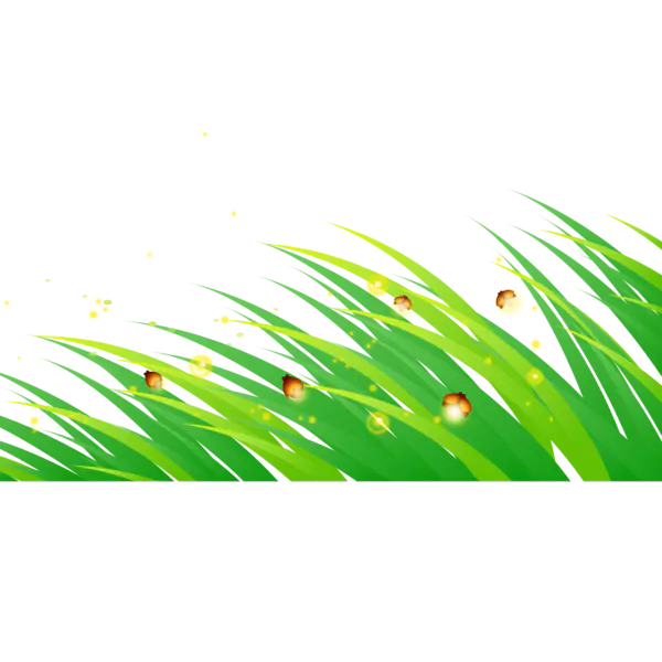 【PNG素材网-png.mixinnet.cn】卡通小草萤火虫图片