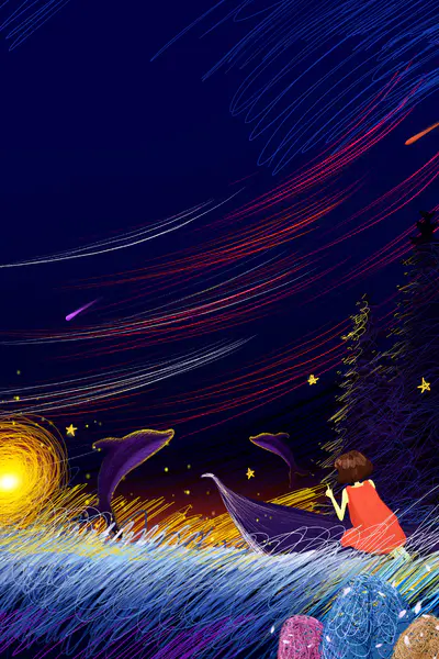 【觅图网-pic.51mitu.com】幻想手绘线条背景图背景