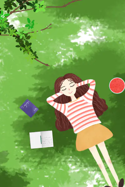 【PNG素材网-png.mixinnet.cn】夏天林荫树下纳凉背景图背景