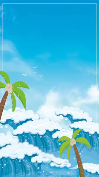 【PNG素材网-png.mixinnet.cn】凉爽的海边背景背景
