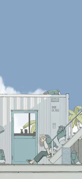 【PNG素材网-png.mixinnet.cn】卡通，画，海边人物背景