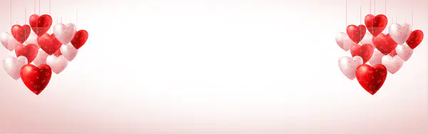 【PNG素材网-png.mixinnet.cn】情人节红色气球心形背景背景