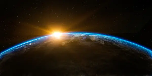 【PNG素材网-png.mixinnet.cn】太空太阳升起星球界面背景