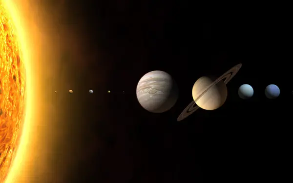 【PNG素材网-png.mixinnet.cn】银河系各大行星背景图背景