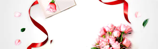 【觅图网-pic.51mitu.com】手绘粉色玫瑰花38女人节banner[1920x600]