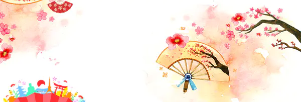 【觅图网-pic.51mitu.com】古风水墨扇子横图设计（1920x650）