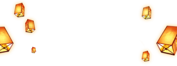 【PNG素材网-png.mixinnet.cn】飘在空中的灯笼png图片