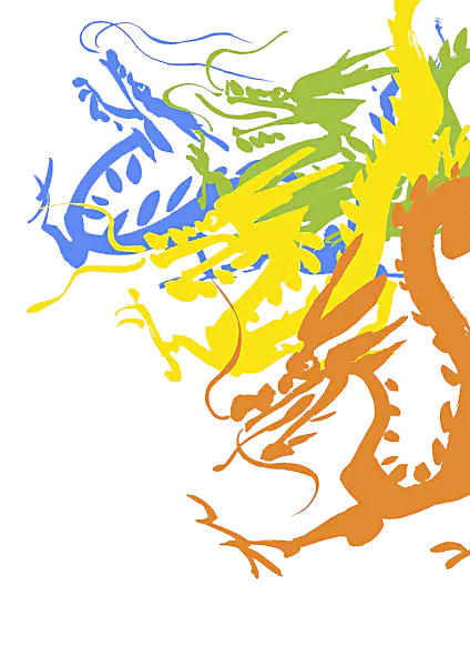 【PNG素材网-png.mixinnet.cn】彩色画龙
