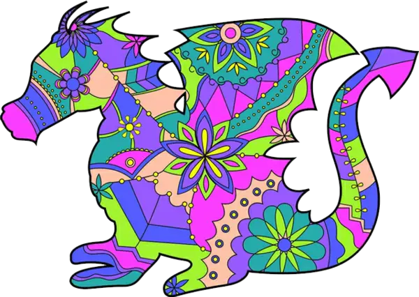 【PNG素材网-png.mixinnet.cn】五彩龙