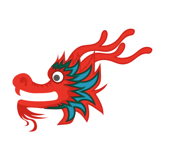 【PNG素材网-png.mixinnet.cn】二月二龙抬头卡通装饰中国龙海报