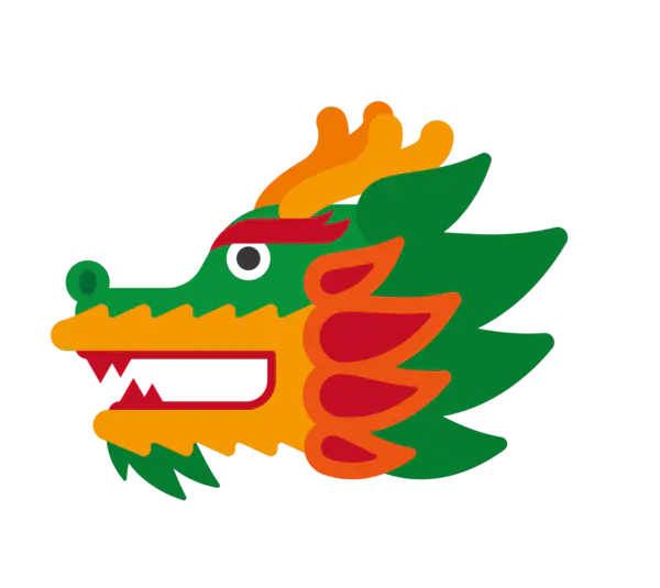 【PNG素材网-png.mixinnet.cn】二月二龙抬头卡通装饰中国龙海报