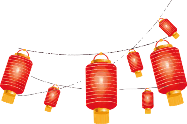 【PNG素材网-png.mixinnet.cn】悬挂的大红灯笼免抠图