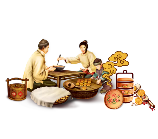 【PNG素材网-png.mixinnet.cn】做月饼图