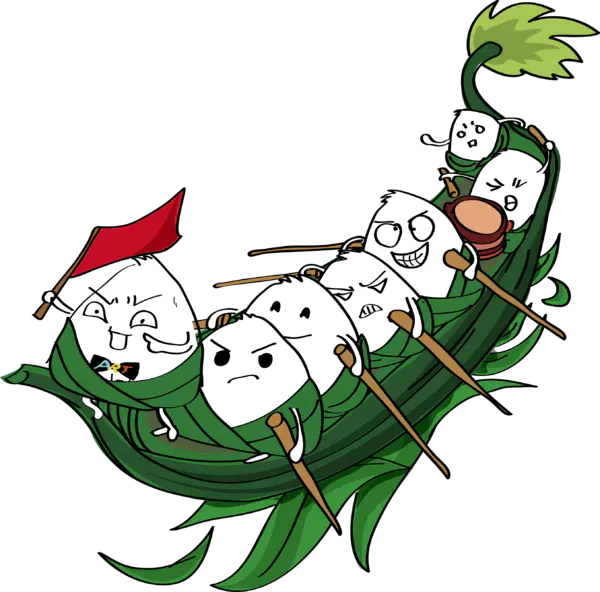 【PNG素材网-png.mixinnet.cn】粽子赛龙舟