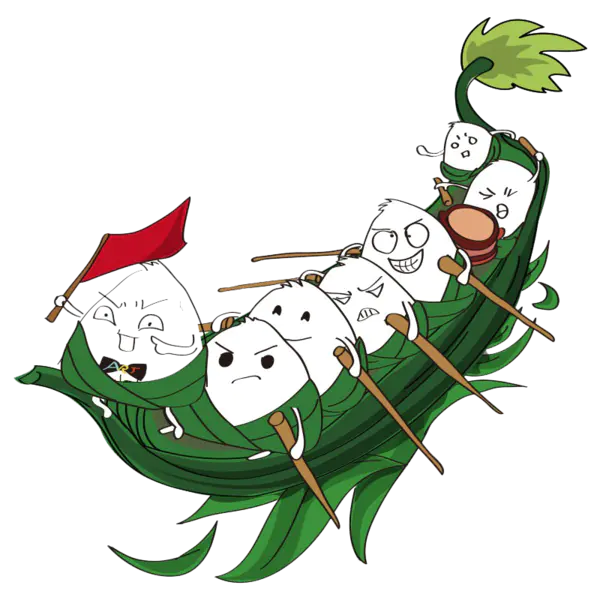 【PNG素材网-png.mixinnet.cn】粽子赛龙舟