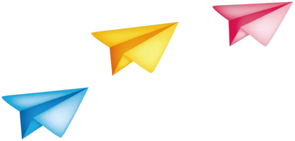 【PNG素材网-png.mixinnet.cn】纸飞机一排纸飞机飞翔卡通儿