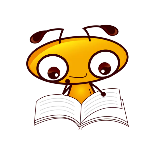 【PNG素材网-png.mixinnet.cn】看书的蚂蚁