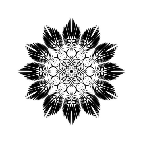 【PNG素材网-png.mixinnet.cn】曼陀罗黑白悟空