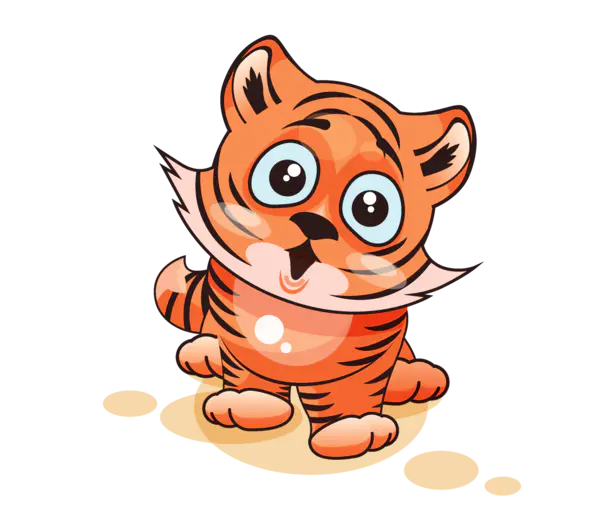 【PNG素材网-png.mixinnet.cn】萌萌的卡通小老虎