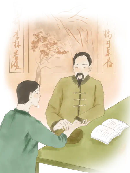【PNG素材网-png.mixinnet.cn】手绘中医医生人物古代名医采药中医文化PNG高清透明[3000x4000]