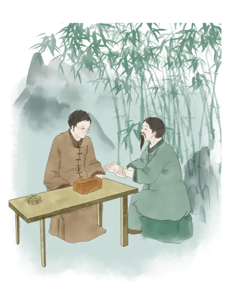 【PNG素材网-png.mixinnet.cn】手绘中医医生人物古代名医采药中医文化PNG高清透明[3000x4000]