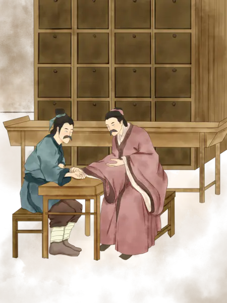 【PNG素材网-png.mixinnet.cn】手绘中医医生人物古代名医采药中医文化PNG高清透明[3000x4000]